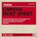 ProDec 12ft x 9ft (3.6m x 2.7m) Heavyweight Canvas Cotton Dust Sheet for Painting Decorating Covering Floors & Furniture, Absorbs Spills
