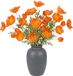 Mica Decorations Kunstbloem Klaproos Poppy - 8 stuks - H62 cm - Oranje