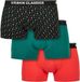 Urban Classics Organic X-Mas 3-Pack Heren Boxers - rood/groen - S