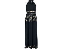 Gothicana by EMP Gothicana Zwarte Jurk met Ruches in de Taille - Dames - XXL
