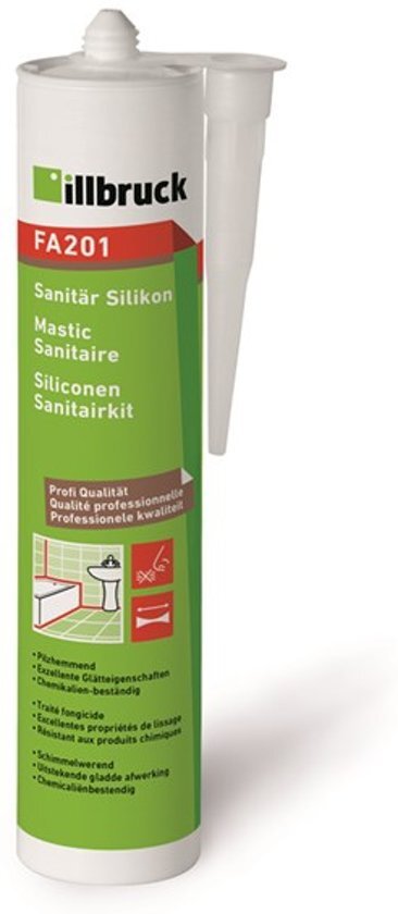 Illbruck siliconenkit FA201 sanitair wit 310ml