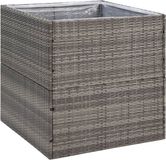 vidaXL Plantenbak 80x80x80 cm poly rattan grijs