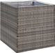 vidaXL Plantenbak 80x80x80 cm poly rattan grijs