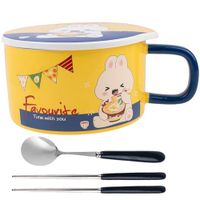 Lachineuse Aziatische knobbelschaal, konijn, 1000 ml, met bestekset