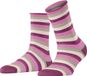 FALKE Dopamine Stripe gedessineerd lyocell sokken dames purper - maat 35-38