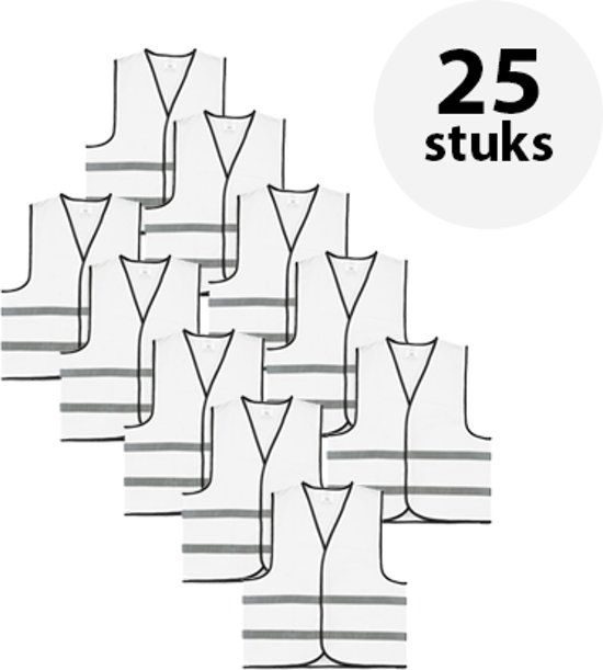 Ciclón Sports Veiligheidshesje - Veiligheidsvest - Kind - Wit - 25 stuks