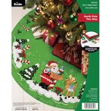 FolkArt, Noordpool op deze manier, Bucilla Vilt Applique 109 cm boomrok kit, perfect voor doe-het-zelf kunst en ambachten, 89744E