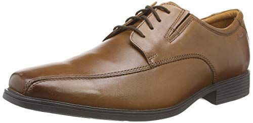 Clarks Tilden Walk Mens Dark Tan Lea, 7