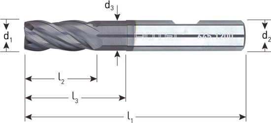 Rotec VHM vario-frees, 'Silver-Line', ø6