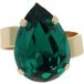 OTAZU Classic Drop Ring Emerald Taille : OS | Bagues Outlet | Femme | Vert
