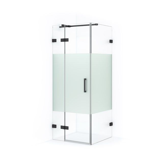 Maxaro Douchecabine Diamond 80x80cm 8mm Helder Veiligheidsglas Zwart Chroom