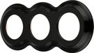 ADAKAT Porseleinen retro frame, gebogen, 3-delig, model PR1, zwart