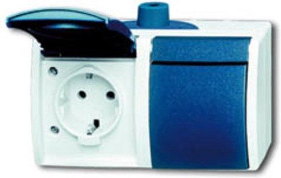 ABB Busch-Jaeger Stopcontact 20/2 ew-53-503 - 2-voudig - Blauw