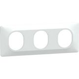 Schneider Electric - Plaque de recouvrement - 3 positions horizontales - distance 71 mm - blanc - S320706