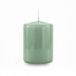 Cereria Di Giorgio - Gelakte kaars - grijs groen - Ø7x10 cm - 55 uur brandduur - met geschenkzakje - handwerk