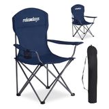 Relaxdays Campingstoelen Set van 2 Opvouwbaar Blauw