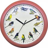 Herzberg Klok met vogelgeluid Japanse Zangvogel - Hout