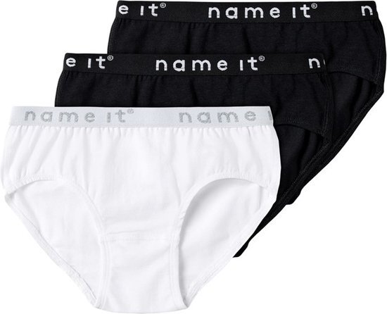 Name it meisjes slips - 3-pack - Basic - 104.