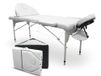 QUIRUMED Opvouwbaar aluminium PRO 186 x 66 cm met opklapbare rugleuning, wit
