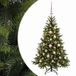 vidaXL Sapin de Noël artificiel avec boule de Noël 150 cm 150 LED Blanc chaud