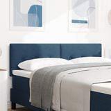 vidaXL Blauw Stof Hoogte Verstelbaar Hoofdbord met Hoofdeinde 144 cm