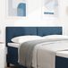 vidaXL Blauw Stof Hoogte Verstelbaar Hoofdbord met Hoofdeinde 144 cm