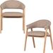 WOOOD Tunar Eetkamerstoel Met Armleuning - Eiken Hout - Naturel - Set van 2