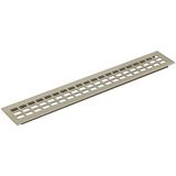 vasalat Luchtrooster 600 x 100, AL titanium effect aluminium ventilatierooster, zilver roestvrij staal effect