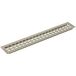 vasalat Luchtrooster 600 x 100, AL titanium effect aluminium ventilatierooster, zilver roestvrij staal effect