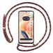 Tumundosmartphone Transparante beschermhoes voor Xiaomi Redmi Note 12 4G met koord roze/goud