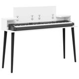 vidaXL studiobureau Wit 110 x 36 x 19,5 cm Bewerkt hout
