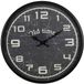 Ostaria Wandklok/muur klok - Old Times - Dia 30 cm - metaal - zwart