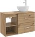 vidaXL Meuble de salle de bain 2 pièces chêne artisanal bois transformé