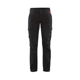 Blåkläder Dames industrie werkbroek stretch 7144-1832 - Zwart/Rood - D20