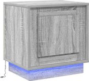 vidaXL Nachtkastje Grijs Bewerkt Hout