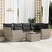 Maison Exclusive - Ensemble de meubles de jardin 7 pièces avec canapé et coussins, gris clair, en polyrotin