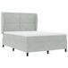 vidaXL Boxspring Bed met Hoofdeinde Lichtgrijs Fluweel 200 x 160 cm