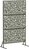 vidaXL Privacyscherm 100 x 50 x 180 cm staal olijfgroen