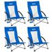 AKTIVE 85512 Opvouwbare strandstoelen, 4 stuks, 50 x 51 x 67 cm, stalen frame, ademend polyesterweefsel, zijonderzetters, draagtas met schouderriem, licht en robuust