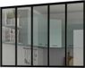OPTIMUM Set de vitres fixes, aluminium, 5 compartiments, hauteur 117 cm x longueur 168,5 cm, noir, gravé