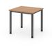 HAMMERBACHER Bureau H-Serie | Piètement à 4 pieds | réglable en hauteur | extrêmement stable, Taille du plateau:80 x 80 cm, Couleur du plateau:Noyer, Couleur du piètement:Graphite