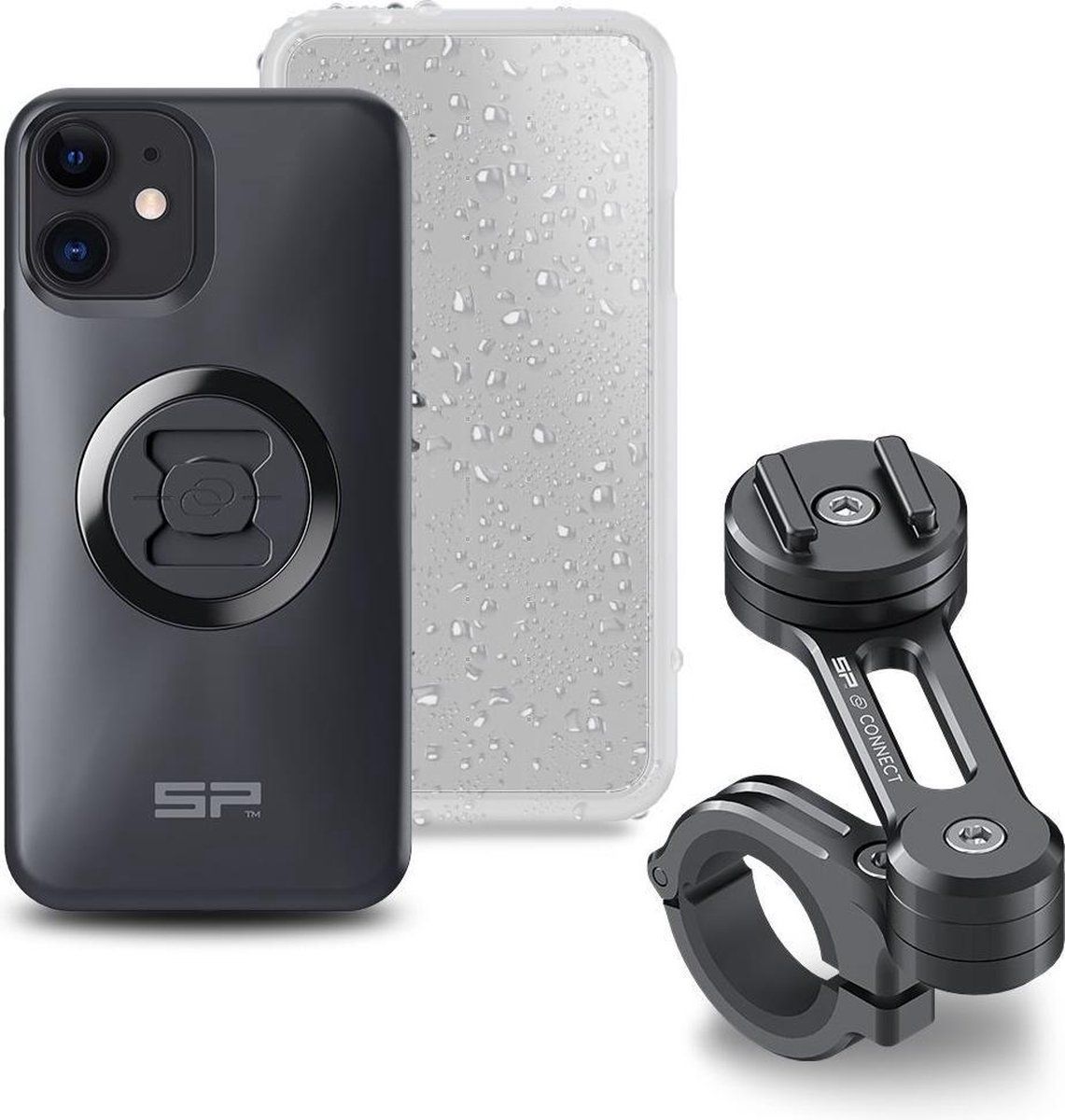 SP United Connect Moto Bundle - Motorfiets - Geschikt voor Apple iPhone 12 Mini - Zwart