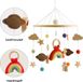 Wan GmbH lit bébé mobile en bois - hochet suspendu - cadeau chambre bébé - arc-en-ciel