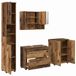 vidaXL Badkamermeubel Set 4-delig Oud Hout 35 x 30 x 192 cm