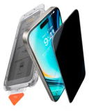 TORRAS Install Master Geschikt voor Apple iPhone 16 - Privacy Glass - Screen Protector met Montage Frame - Gemakkelijke Installatie - Volledig Dekkend - Privacy Filter