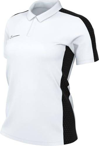 Nike Women's Dri-FIT Academy 23 Short-Sleeve Polo - White/Black/Black - XS