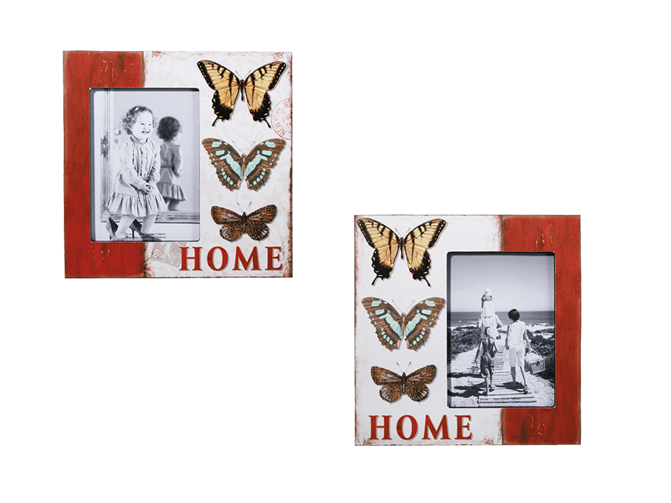 Out of the Blue Wooden picture frame with butterfly decor