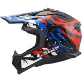 LS2 Helm Fast II Grotesk MX708 wit / blauw / rood maat XXL