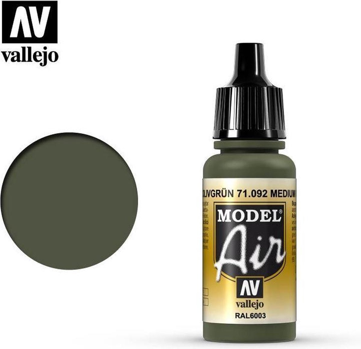 Vallejo 71092 Model Air Medium Olive - Acryl Verf flesje