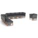 vidaXL 9-delige Loungeset Poly Rattan en Eucalyptushout Grijs